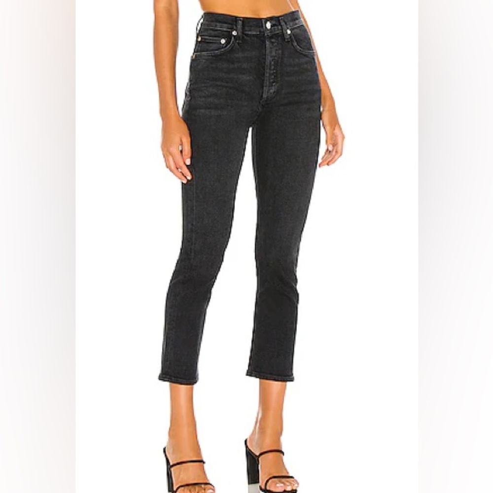 Agolde Riley High Rise Straight Crop Jeans - Picture 7 of 7